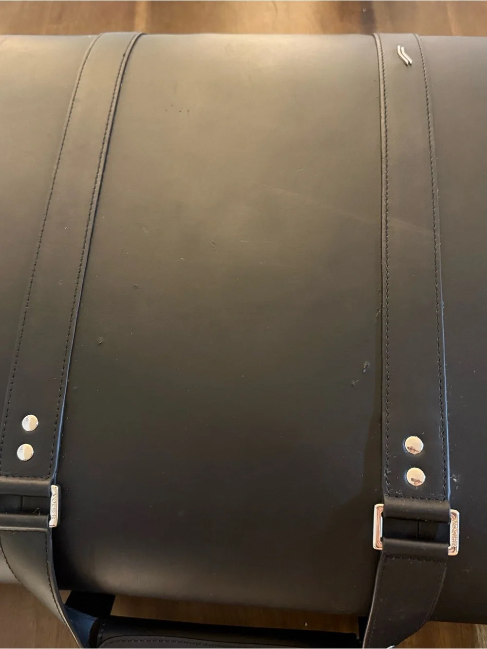 F38 Leather Carry-On Luggage - Black